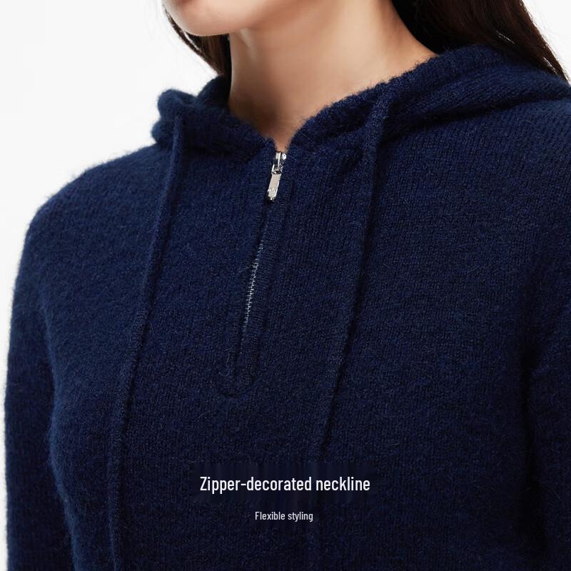 Veromoda Women's Drop-Shoulder Hooded Short Sweater