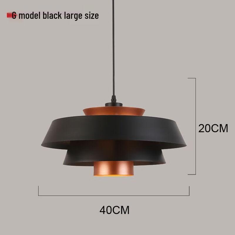 UOSU Retro Iron Pot Lid Pendant Light