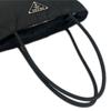 PRADA Triangle logo Tote Bag black Women used