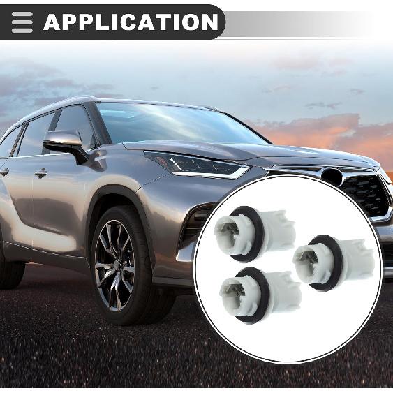 Motoforti Turn Signal Light Bulb Socket Holder, for Toyota Avalon 1995-1999, Plastic, 90075-60001/81945AC030, Gray, 3pcs