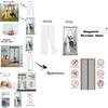 Magnetic Mesh Door Curtain For Summer Mosquito Protection, Ideal For Kitchen, Living Room, Bedroom