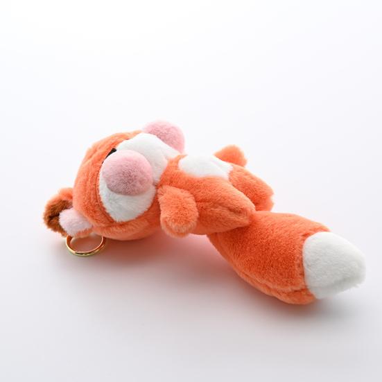 Plüsch Fuchs mit rosa Wangen Schlüsselanhänger Stofftier Puppe Schlüsselringhalter