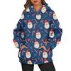 Women's Fashion Long Sleeve Hooded Christmas Printed Top Sweatshirt