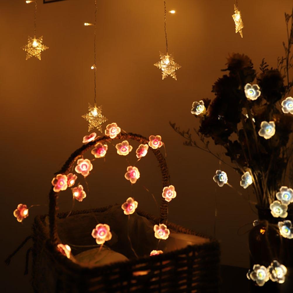 Cherry Blossoms Lighting Strings Waterproof LED Flower String Lights Decor Light for Wedding Party V