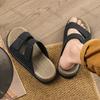 Men's One Word Slippers 2026 Non Slip Summer Vintage Fashion Sewing Sandals Comfortable Slip on Outdoor Breathable Casual Flats