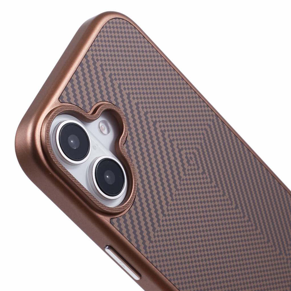 X-LEVEL For iPhone 16 Magnetic Case Hard PC Phone Cover Carbon Nano-Fiber Texture