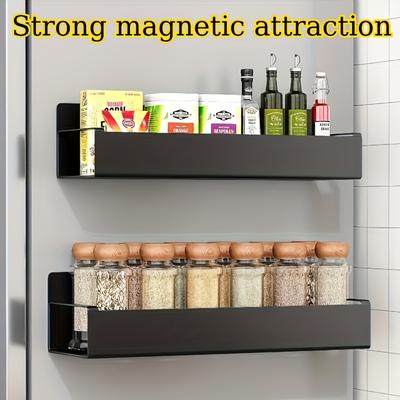 2pcs Magnetic Refrigerator Rack | No Drilling Required, Multifunctional Kitchen Spice Rack, Strong Magnetic Seasoning Rack