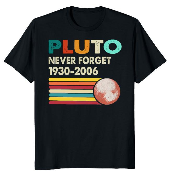 NEW LIMITED Never Forget Pluto Retro Vintage Novelty Tee S