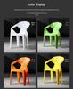 Stackable Outdoor Plastic Armchair with Backrest & Thickened Stool for Dining or Leisure