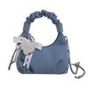 Urban Minimalist Pu Clutch Bag With Chain Shoulder Strap And Pleated Handle For Daily Use