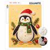 DIY Pearl Painting Canvas Christmas Penguin Pattern 3D Bead Art Creative Leisure Craft Gift for Women Holiday Home Decor Handmade Art Kit