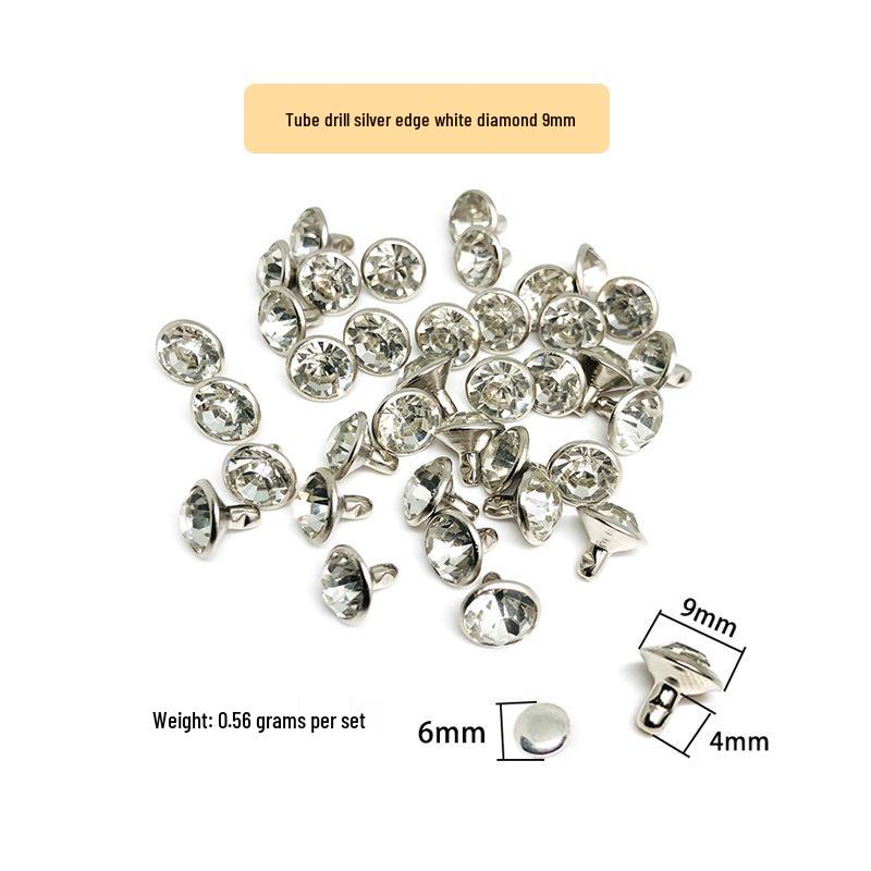 Spot Sale: Multi-Faceted Rivet with Rhinestones for Clothing, Bags, and Accessories - Pointed Bottom Glass Crystal Decor