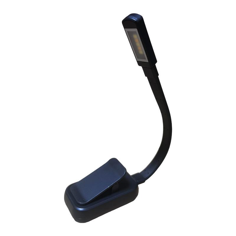 

Портативный светодиодный светильник для чтения с клипсой и вспомогательной подсветкой, тремя кнопками управления и функцией настольной лампы.