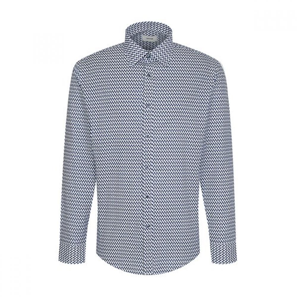 Vanbrough Slim Fit Herringbone Print Shirt Bpssl1170 Ny 95