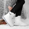 Winter Fleece Thickened Warm Men's Snow Boots Outdoor Couple Boots White