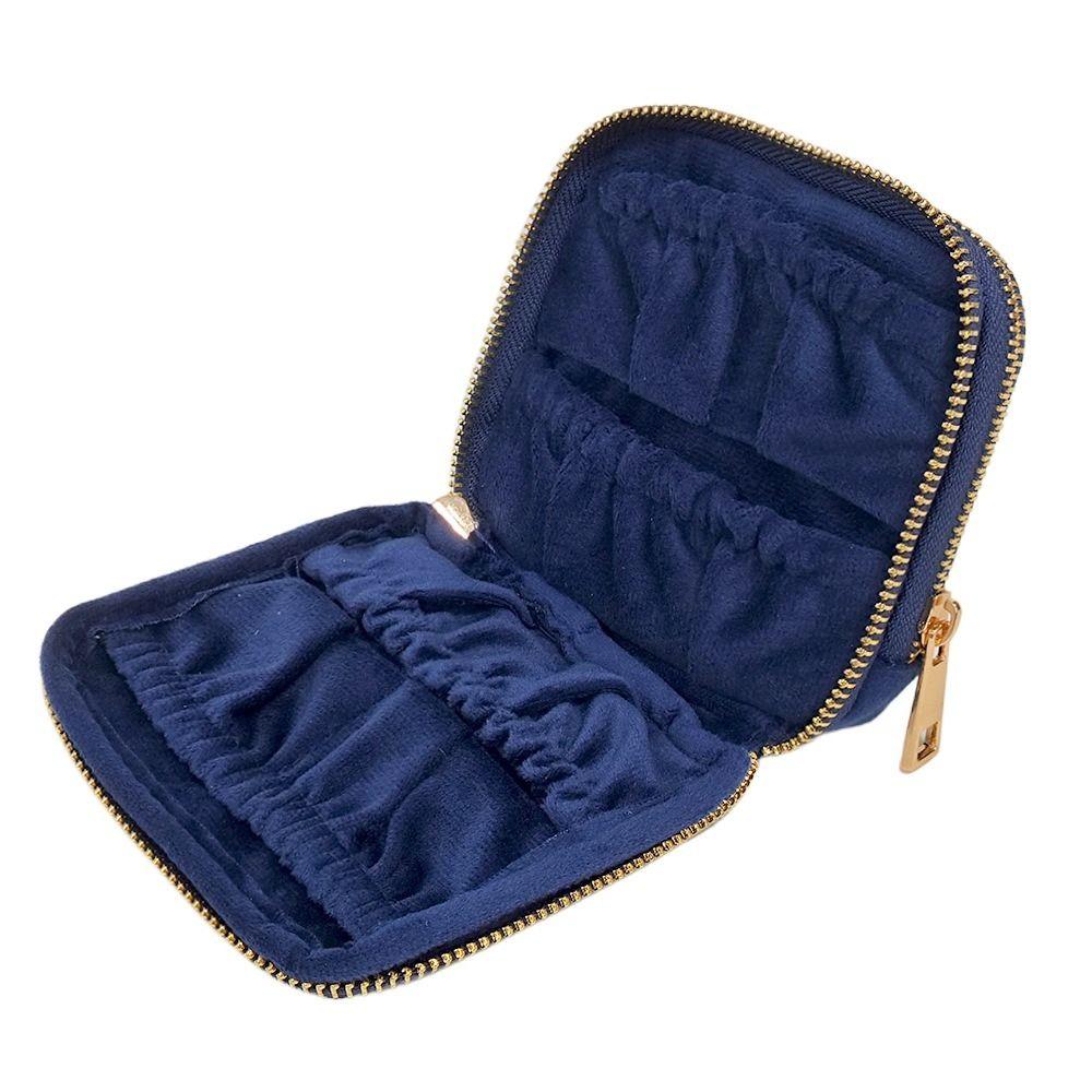 Double-layer Jewelry Storage Bag Earrings Velvet Jewelry Holder Jewelry Packing Bag Vacation
