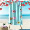 Colorful Swimmers On Blue Pool Beach Towel Quick-drying for Travel Outdoor Sports Jogging Beach and Swimming