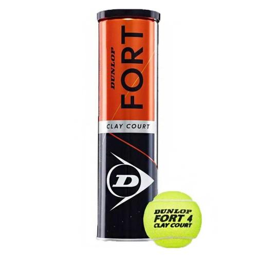 Dunlop Fort Clay Court Tennis Balls (Pack of 4)