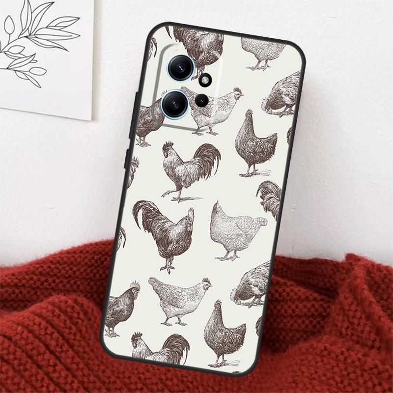 Chicken Pattern Case For Xiaomi Redmi Note 13 10 11 12 14 15 Pro Plus Cover For Redmi 15 15C 14C 10C 12C 13C