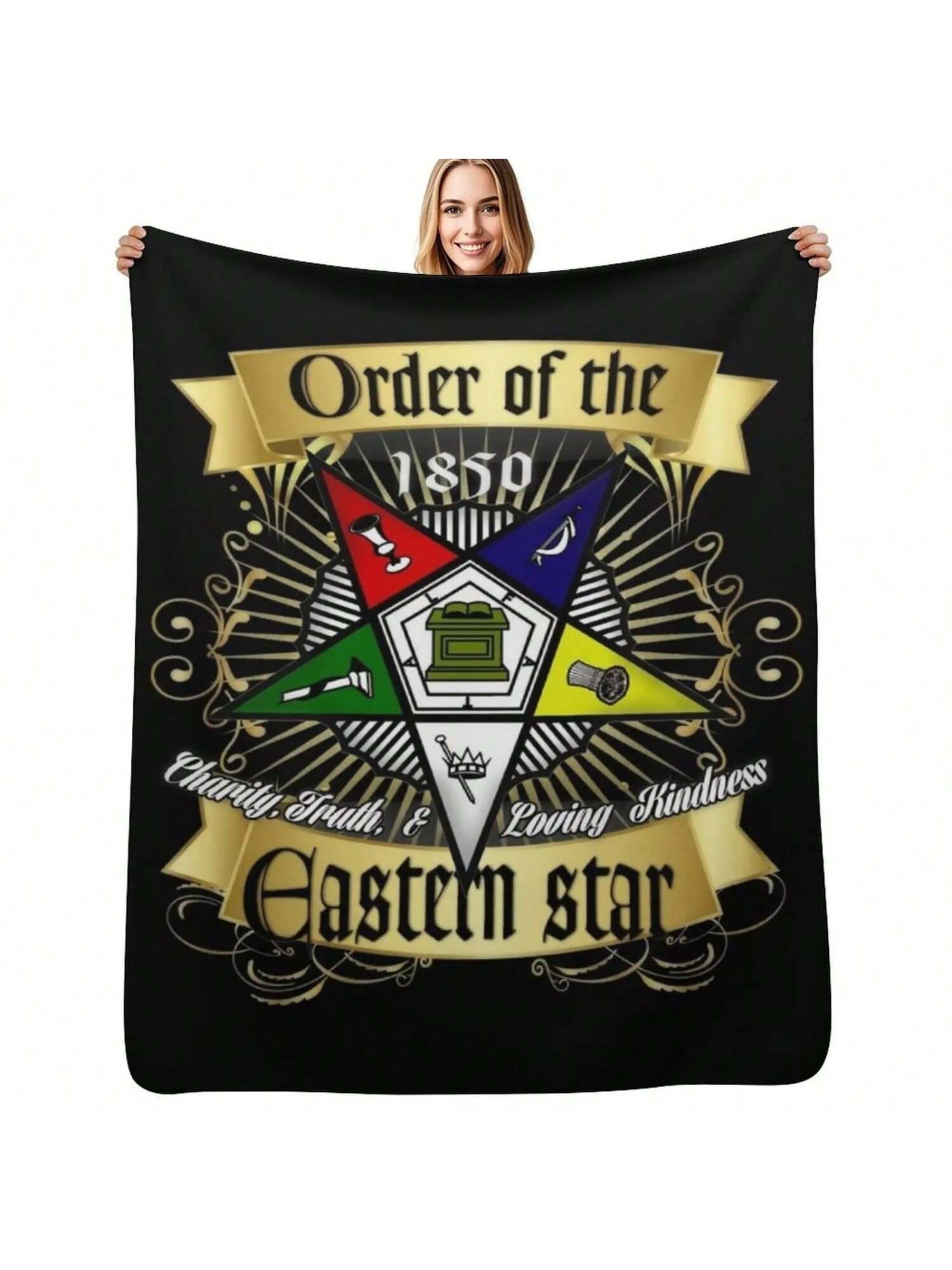 OES Style  Logo Sistar Freemason Throw Blanket Moving For Sofa Thin Sofa Throw Decorative Sofa Blankets 75X95CM