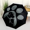 1pc Paw Print Dog Automatic Folding Umbrella - Portable Collapsible Design, 8-Rib Iron Frame, Durable Fabric yy251125155