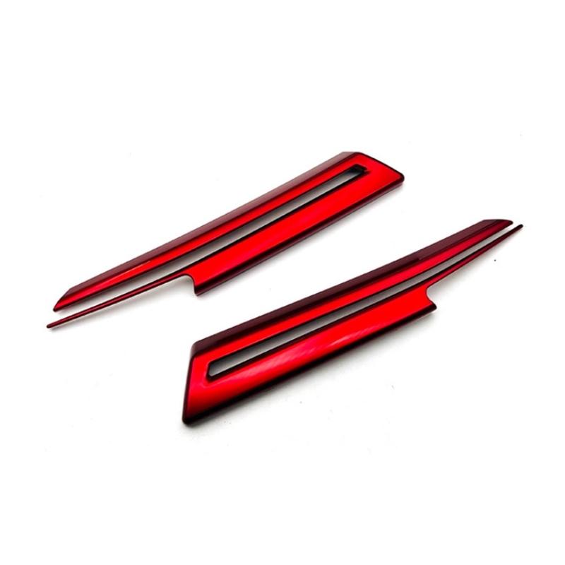 For Subaru Crosstrek XV    Black Red Car Front Hood Billet Grille Sticker Trim Garnish Strip Cover Frame Accessories