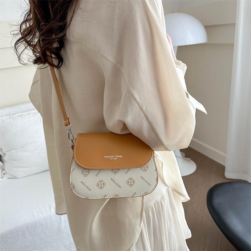 Casual Saddle Bags This Year's New Trendy  Fashionable  Simple and Personalized Crossbody Retro Single-shoulder Women's Bag