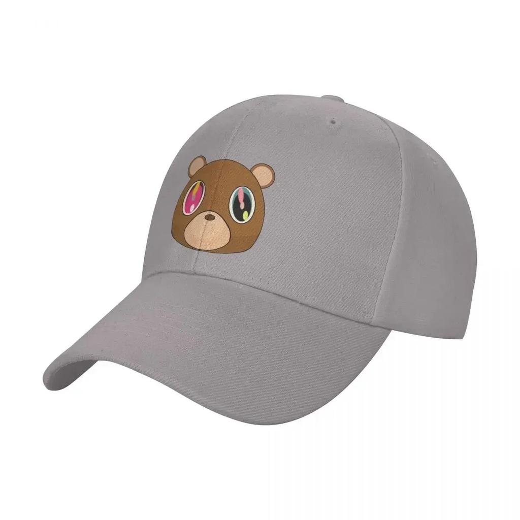 Unisex Women The Kanye Bear Retro Hats HipHop Baseball Caps Polyester Dad Hat Sun Caps Adjustable Sun Caps Summer