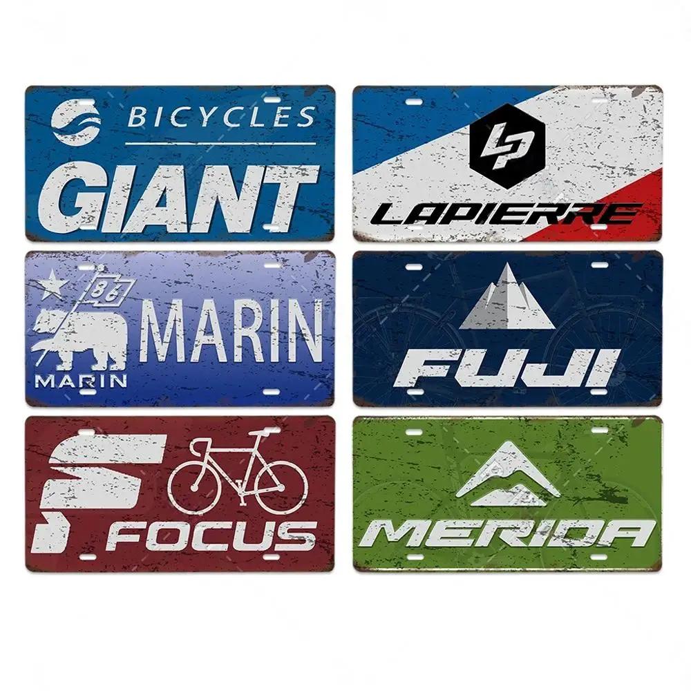 Vintage Metall Fahrradmarken Schild Dekorative Plakette mit Poster - Stil Design - Ideal für Fahrradclub-Geschäft und Wohnzimmerdekoration