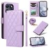 Wallet Case for Edge 70 Fusion+ 5G - Leather/PU, Purple, With Lanyard
