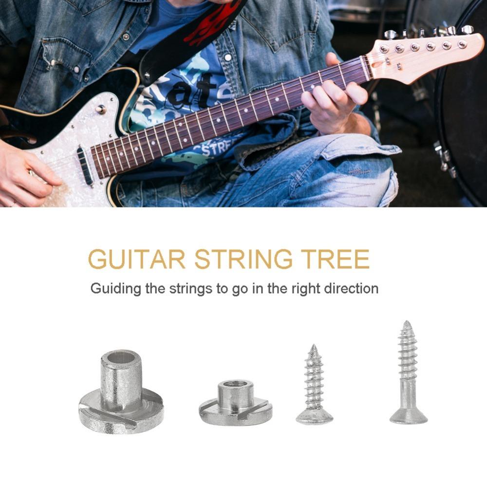 2Sets With Screw String Tree Retainer Silver Black Golden Guitar Accessory Part  For Electric Guitar