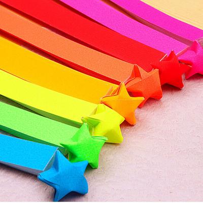 80 Teile/los Handwerk Origami Lucky Star Papier Streifen Quilling Dekoration Zufällige farben
