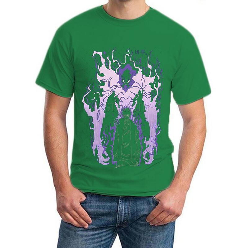 Solo Leveling Anime T-shirt Men Women Harajuku Manga Sung Jin Woo Gothic T Shirt Short Sleeve Crewneck Unisex Streetwear