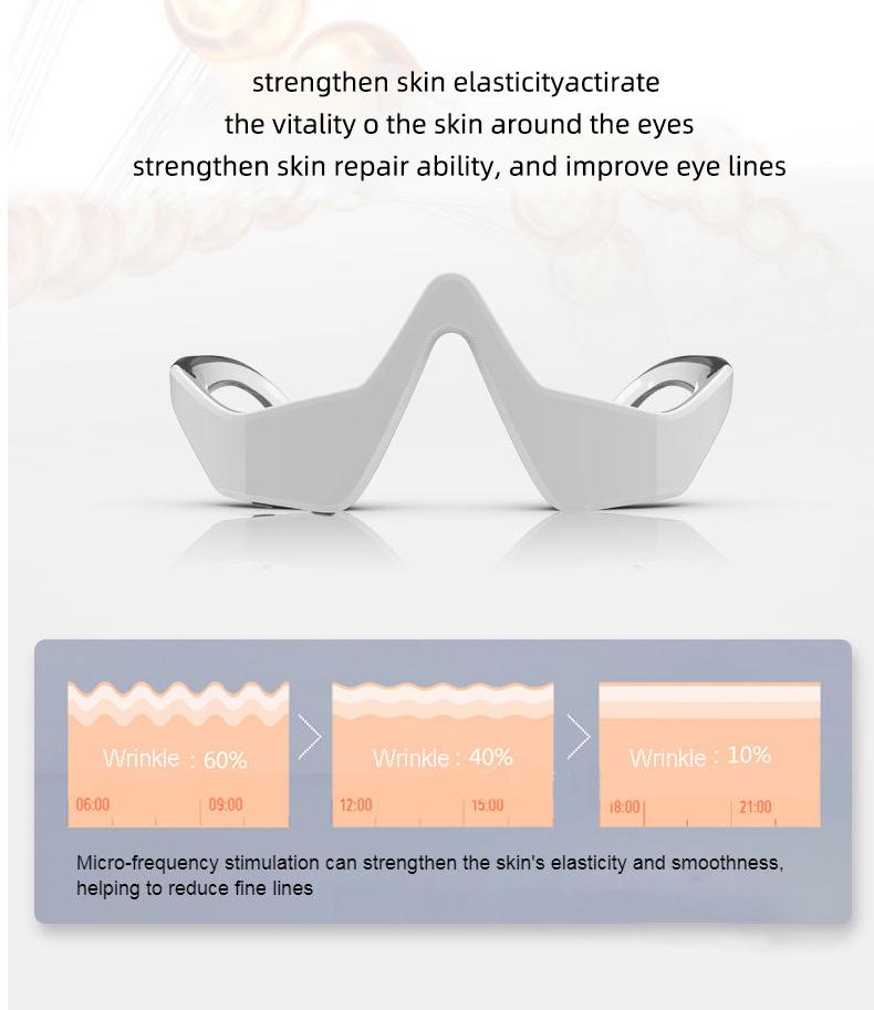 Multifunctional Eye Care Device: Handheld Beauty Massager with Red Light and Essence Application for Home Use.