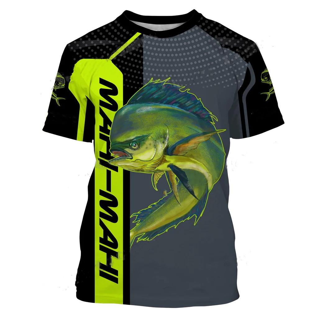 Summer New Fishing Custom Name 3D Printing Men's Fashion T-shirt Summer Unisex Casual Short Sleeve T-shirt
