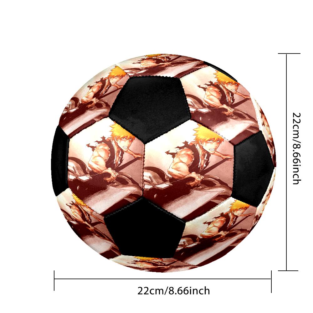 Soccer Ball Colorful Machine Stitched PVC Size 5 Team Training Competition Ready Durable High-Bounce Cool Sports Gift