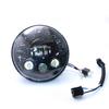 7 Inch LED Black Round Motorcycle Headlight with Hi/Lo Beam Projector Motor 7" Round Headlamp