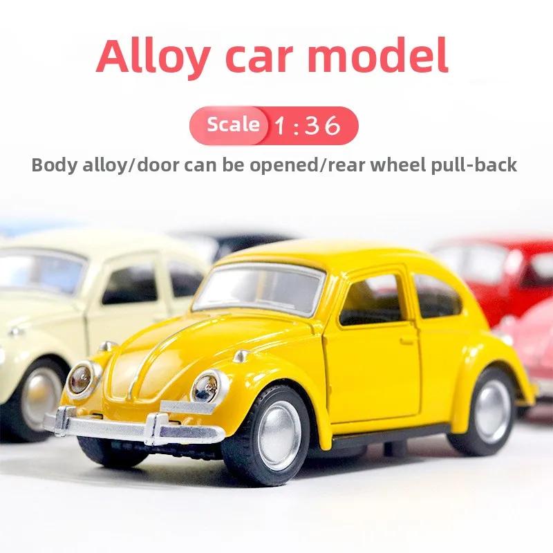Alloy Car Model Classic Car Door Pull Back Children'S Toy Car Cake Decoration Car Ornament