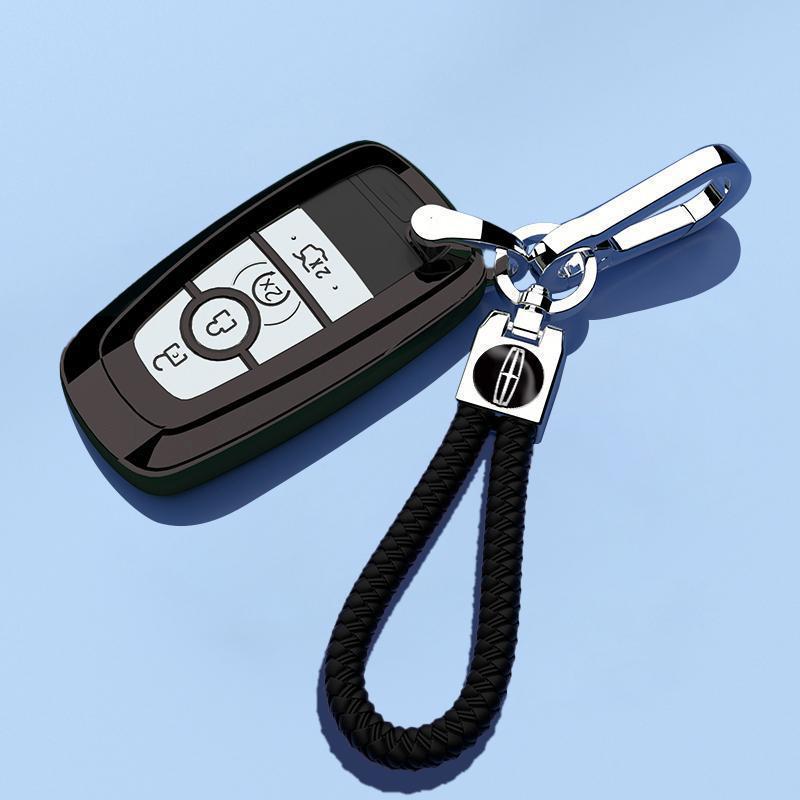 Elegant Black Knight Key Case for Lincoln Aviator 20-22: Premium Protective Hanging Shell Bag