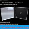 Dicke transparente CD-Aufbewahrungsbox mit zwei Scheiben und Einsteckseite
