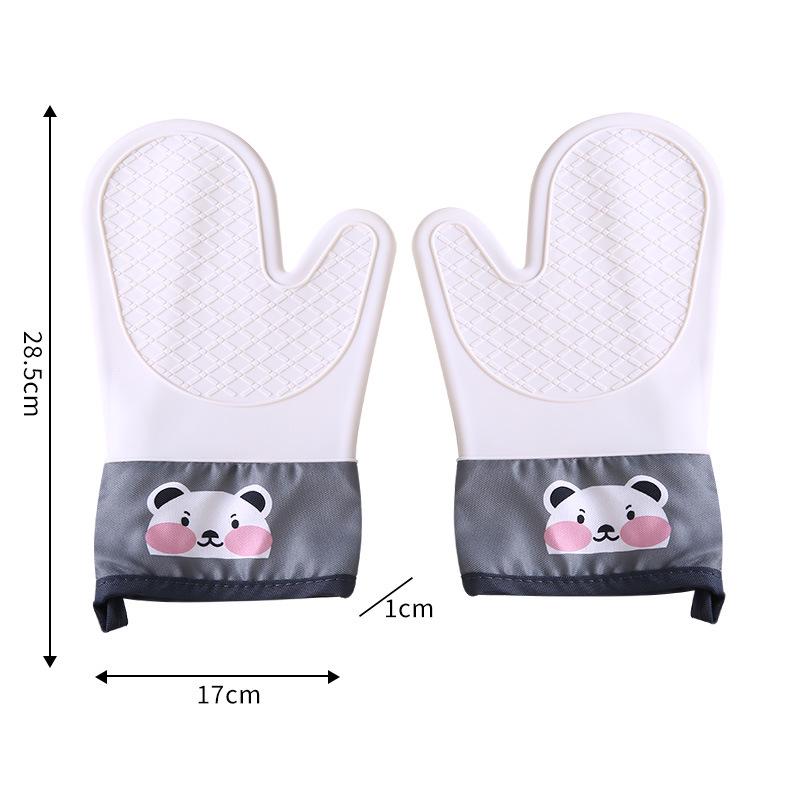 Heat-Resistant Non-Slip Silicone Oven Mitts for Baking