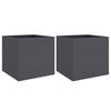 Vidaxl Donice, 2 Szt., Antracytowe, 49X47X46 Cm, Stal
