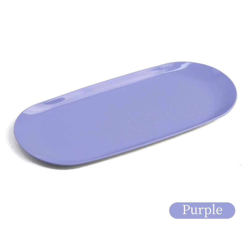 Stainless Steel Jewelry Tray Nail Art Desktop Tool Storage Tray Oval Metal Tray