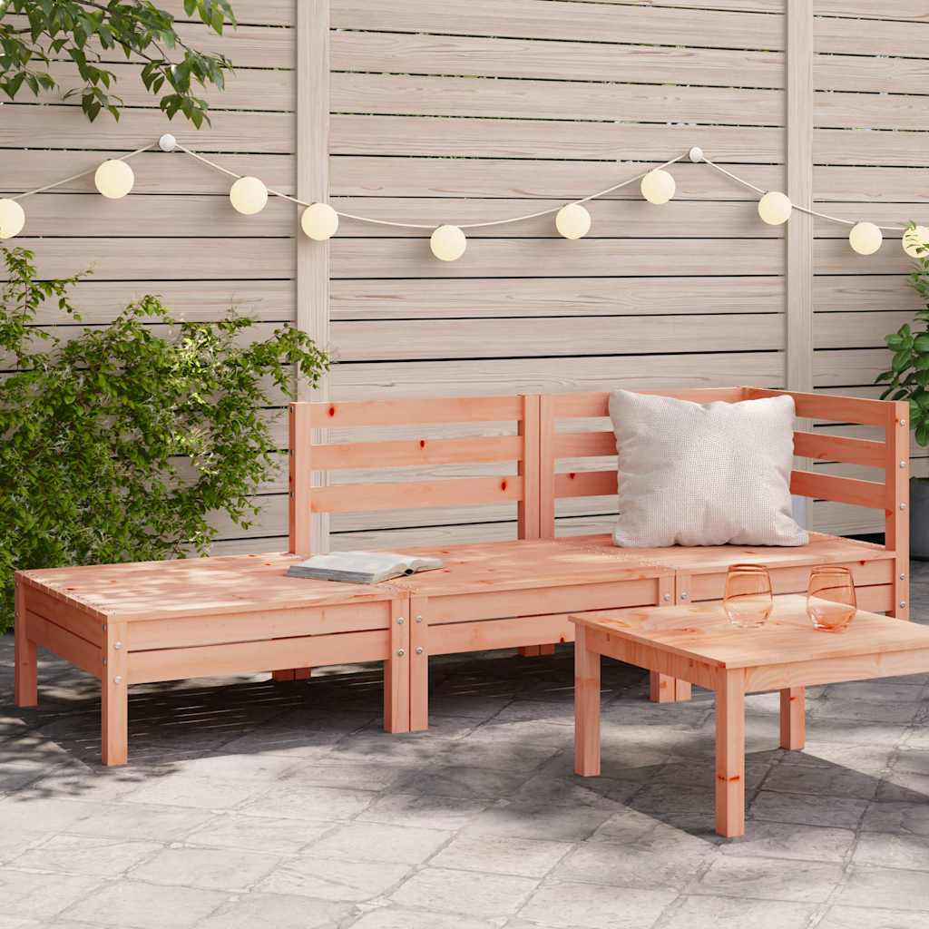 Garden Sofa 3 Seater Solid Douglas Fir Wood