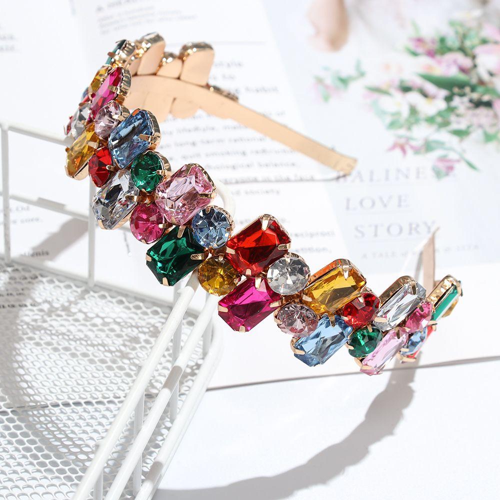 Luxury Elegant Party Jewelry Gifts Rhinestone Headband Pearl Hair Band Gem Crystal Head Wrap