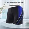 Men's Plus Size Quick-Dry Color Block Beach & Hot Spring Swimming Trunks