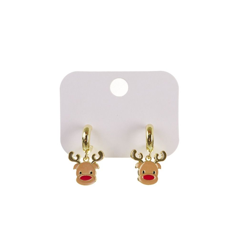 2 pcs Cartoon Cute Christmas Earrings Christmas Tree Santa Claus Earrings  Jewelry