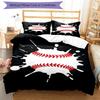 3pcs Baseball Bedding Set Duvet Cover Closure Includes 1 Duvet Cover & 2 Pillowcases, Soft and Comfortable for All Seasons.