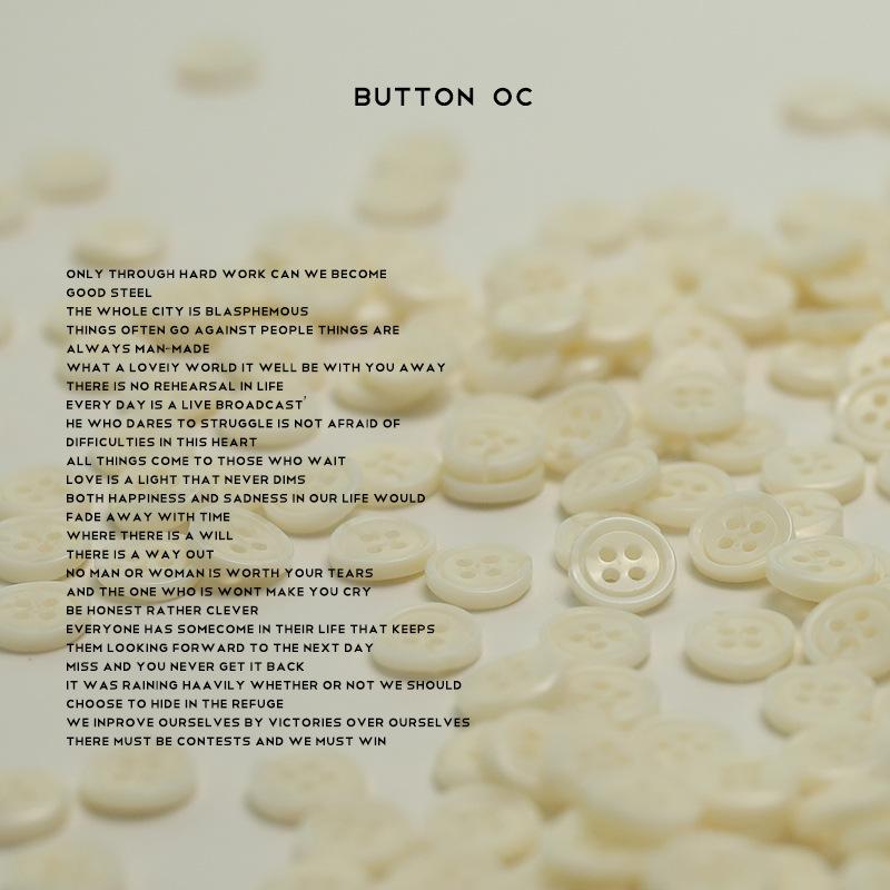 Four-Eye Resin Shirt Sleeve Collar Small Button Knitted Cardigan Summer And Autumn Clothing Button Top Long And Short Cufflinks