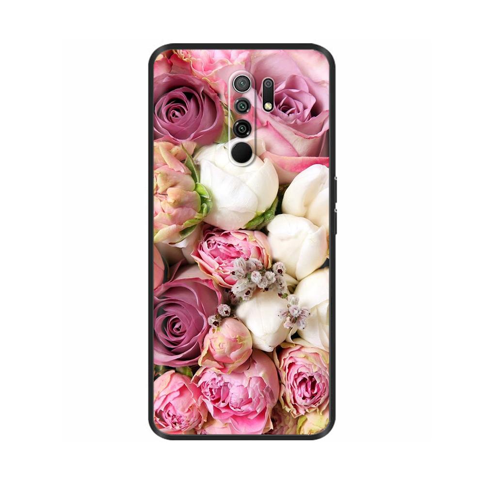 Silicon Case for Xiaomi Redmi 9 Redmi9 Case Back Cover Coque Funda Shell Soft Black TPU Cute Cartoon Phone Bag Bumper Protective